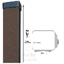 Metal post 100x100x2mm, RAL8019 (3).webp