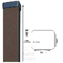 Metal post 120x120x3mm, RAL8019 (1).webp