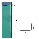 Metal post 60x40x1.2mm, RAL6005 (1).webp