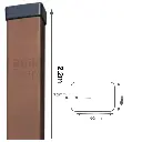 Metal post 60x40x1.2mm, RAL8017 (2).webp