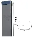 Metal post 60x40x1.2mm, RAL7016.webp