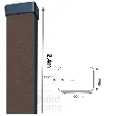 Metal post 60x40x1.2mm, RAL8019.webp