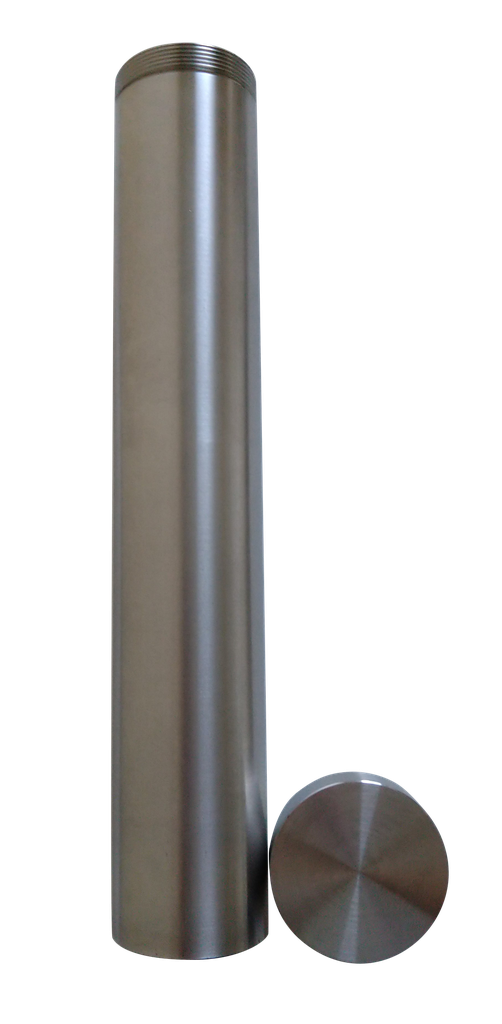 Time capsule stainless steel D75 x L400 mm Brushed