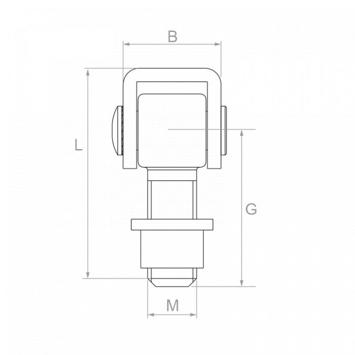 Hinge adjustable, stainless steel Satin