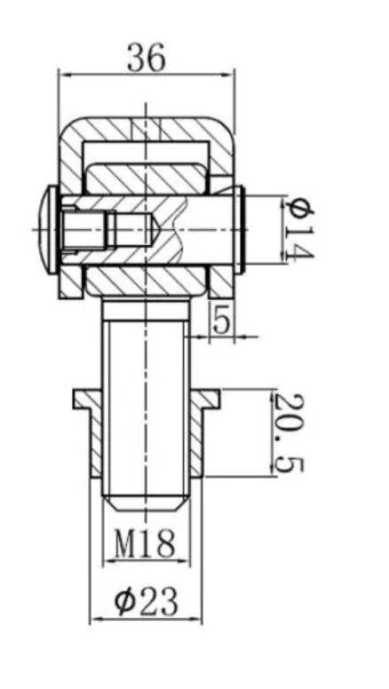 Adjustable steel hinge for M16