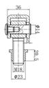 Adjustable steel hinge for M16