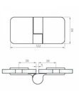 Hinge for shower cabin 180°