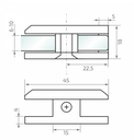 Wall bracket 45x45 mm