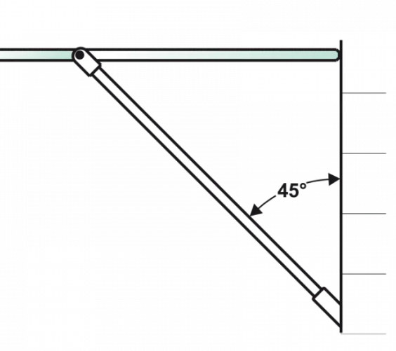 Wall glass stabilizer for shower cabin L500 mm