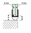 Glass door seal L2100 mm