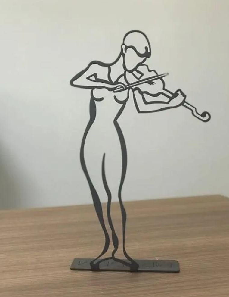 Violinist - metal standing decoration 300x190x2 mm
