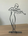Violinist - metal standing decoration 300x190x2 mm