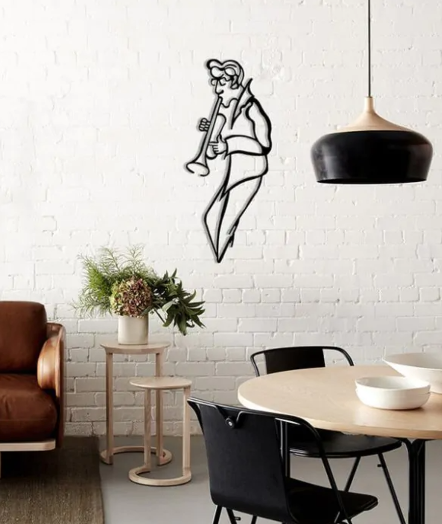 Musician - metal wall decoration 700 x 300 mm