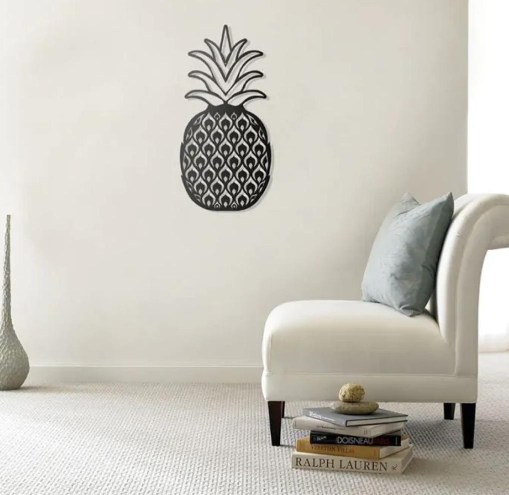 Pineapple - metal wall decoration 700 x 350 mm