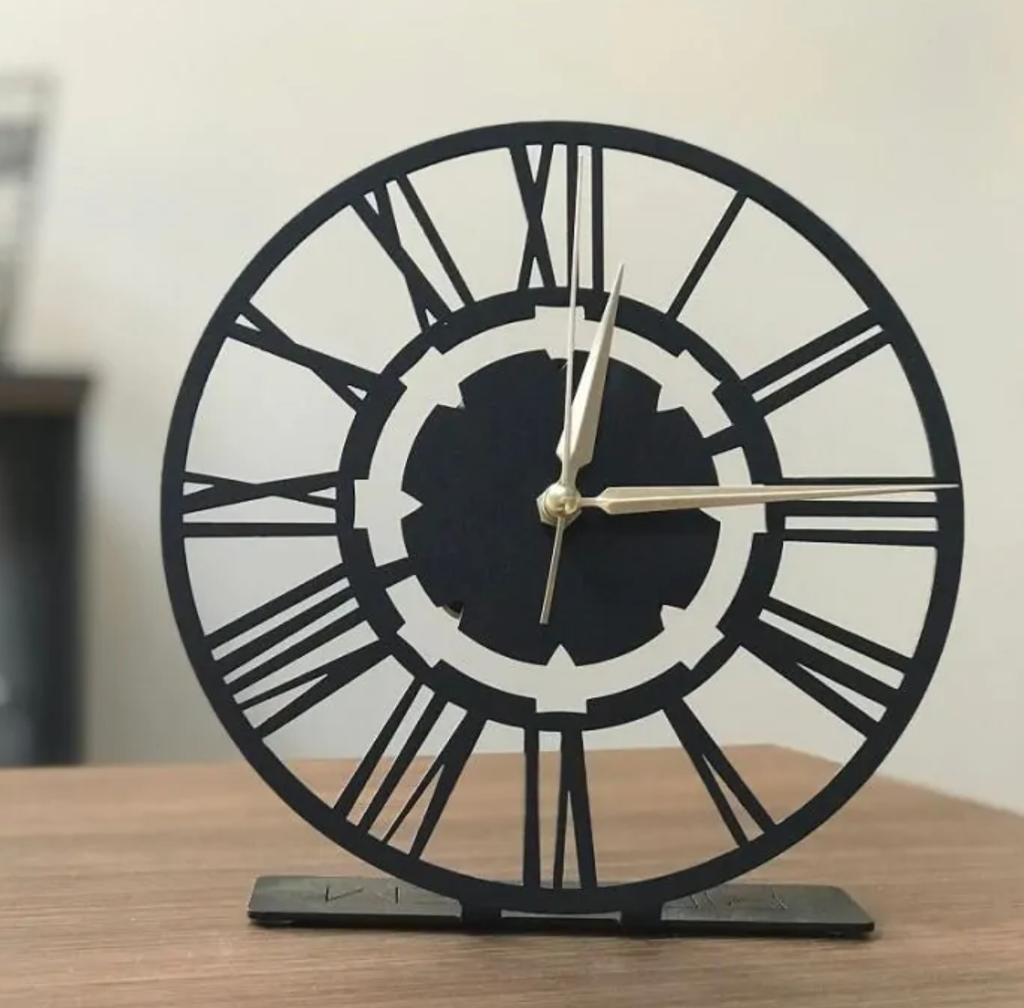 Metal standing clock NET 200x200x2 mm