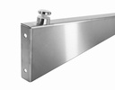 Glass canopy support, glass adaptor D30 (distance 15 mm), for glass t 8-12,76 mm RAL 9005, AISI 304
