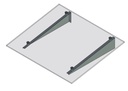 Glass canopy support, glass adaptor D30 (distance 15 mm), for glass t 8-12,76 mm RAL 9005, AISI 304