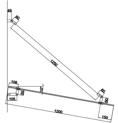 Canopy system (Heavy) D60, for glass 8-17,52mm