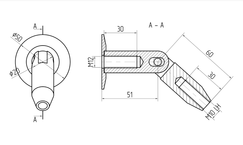 Canopy system (Heavy) D60, for glass 8-17,52mm