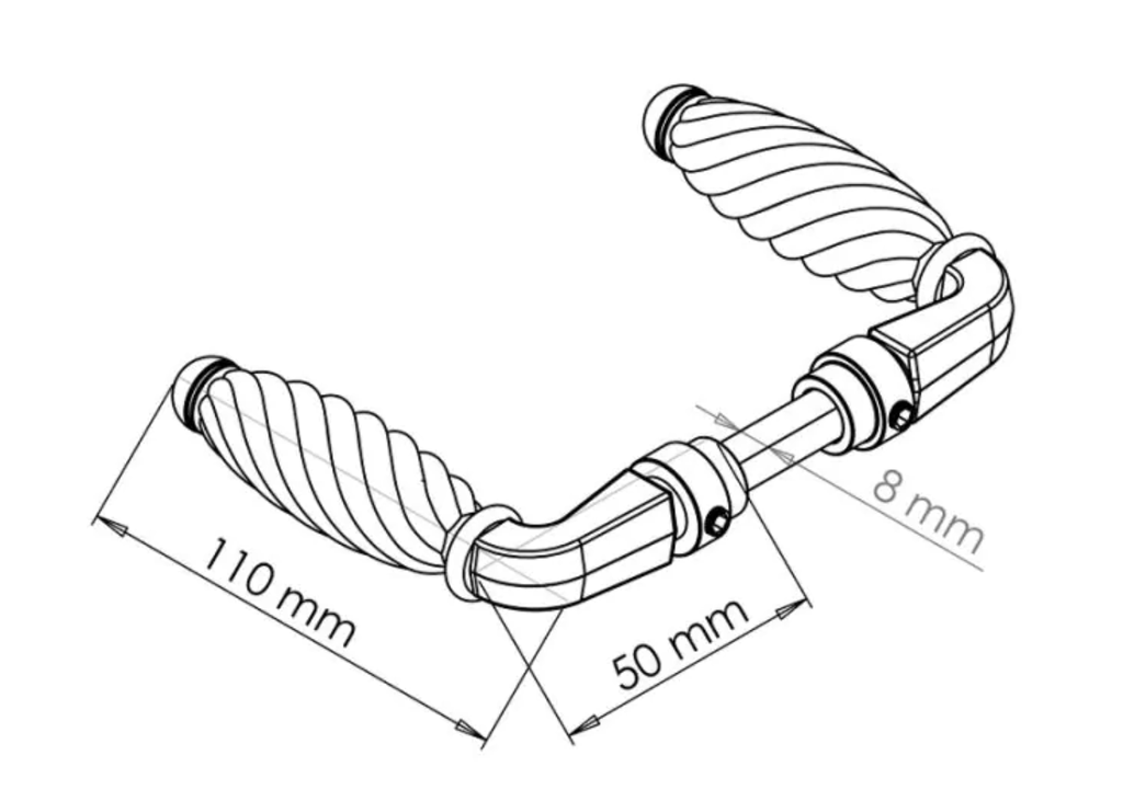 Door handle 110x50 mm