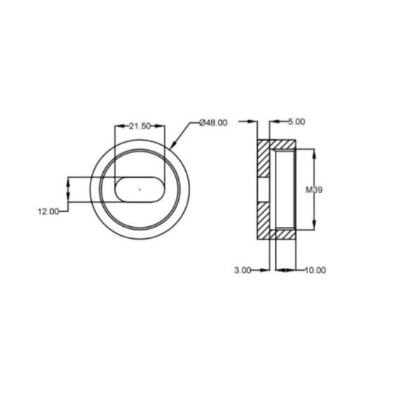 Glass clamp D48mm, M10