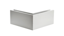 Corner profile, external - 266x171mm, for t12 - 21,52mm glass, anodized