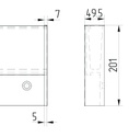 End cap for profile (right), AISI 304, Satin