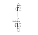 Linear balustrade profile 40x15,5mm L2300mm, raw