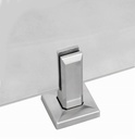 Glass holder h182 50x50mm, for t12 - 17,52mm glass, AISI 304 Satin