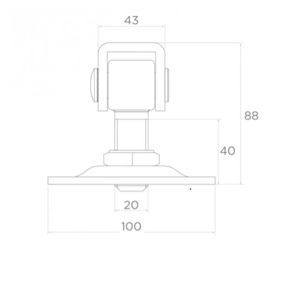 Adjustable hinge100x100x4mm