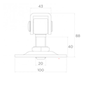 Adjustable hinge100x100x4mm