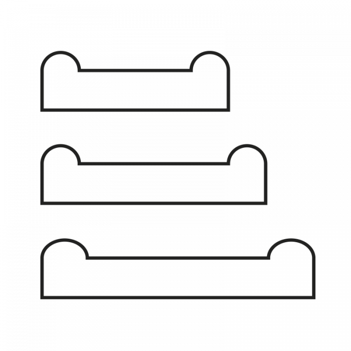 Double-hunched steel forged bar