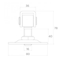 Adjustable hinge 80x80mm