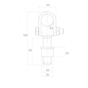 Adjustable hinge for gate, for welding