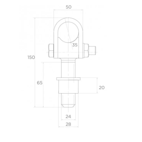 Adjustable hinge for gate, for welding