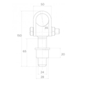 Adjustable hinge for gate, for welding