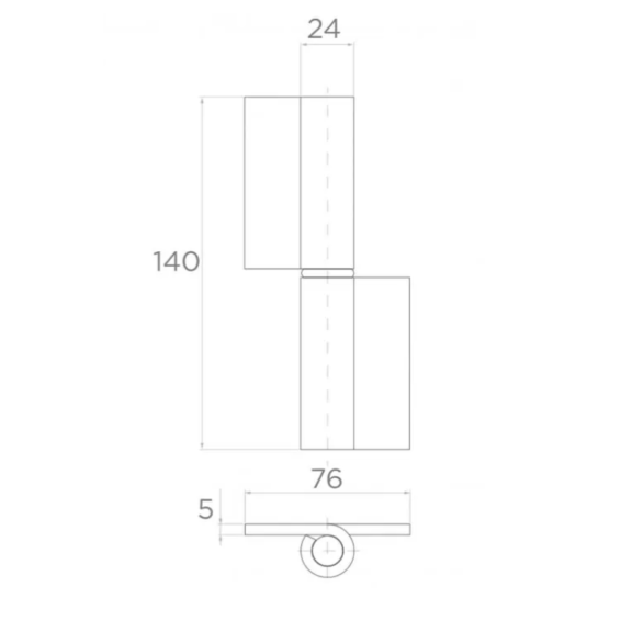 Welding hinge