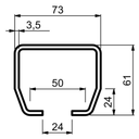 STAGE SB 1 "C" profile - ungalvanized 1m