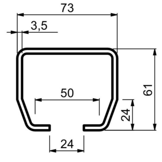 STAGE SZ &quot;C&quot; profile - galvanized
