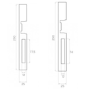 Mounting plate for electric trigger h250mm