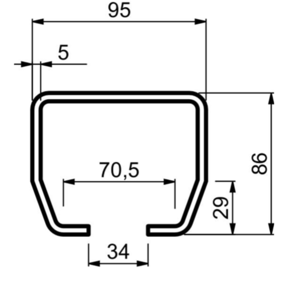 STAGE MB "C" profile - ungalvanized