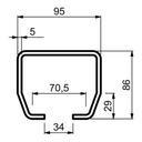 STAGE MZ "C" profile - galvanized