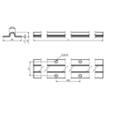 "O" profile guide, fixed, for sliding gates and doors