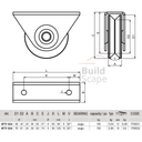 "V" grooved wheel bearing, external support