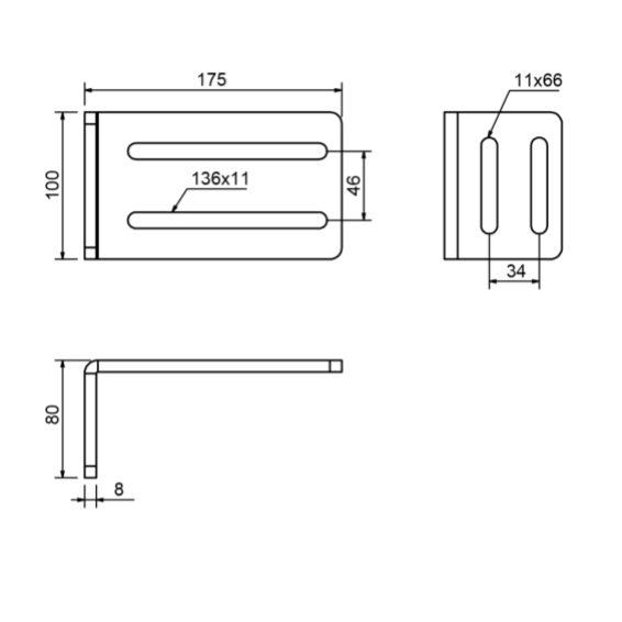 PARK CSM - end stop bracket