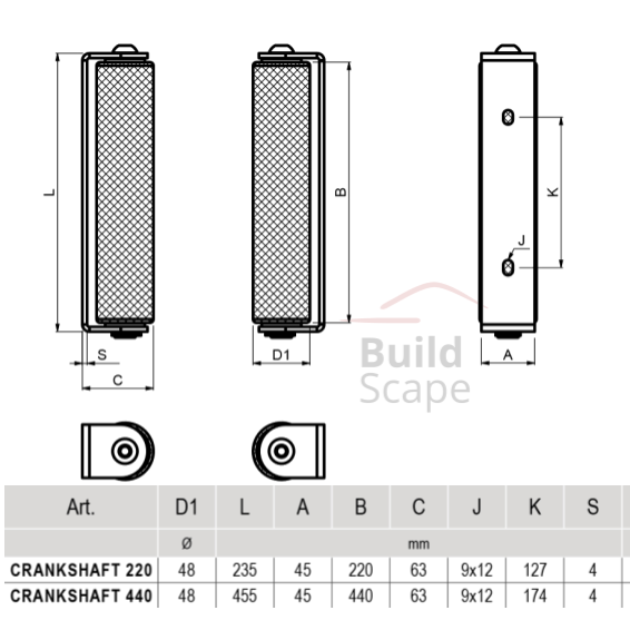 CRANKSHAFT - roller guide plate