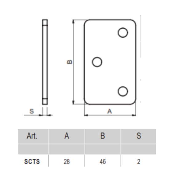 SCTS fixing plate