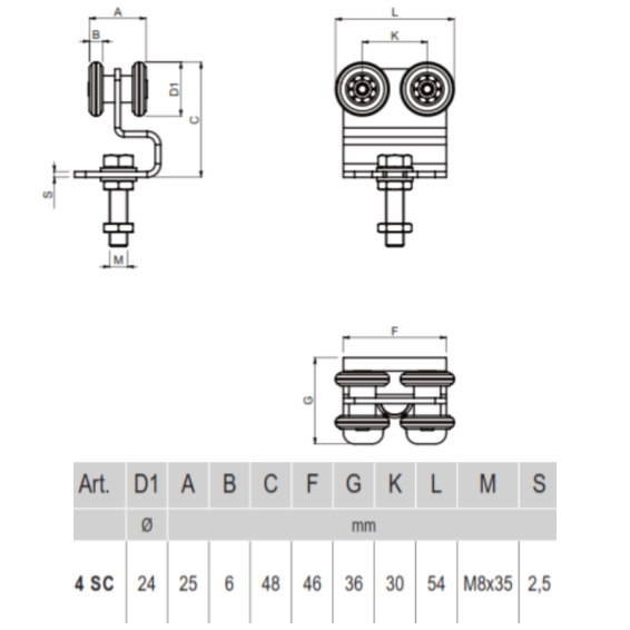 4 SC - bearing carriage