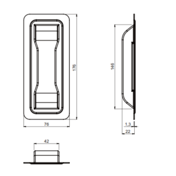 MS 40 - embedded handle