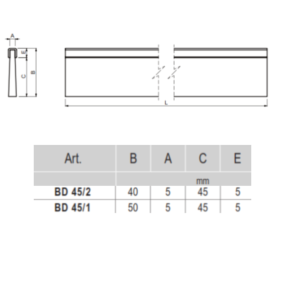 BD 45 - Brush for hanging gate door